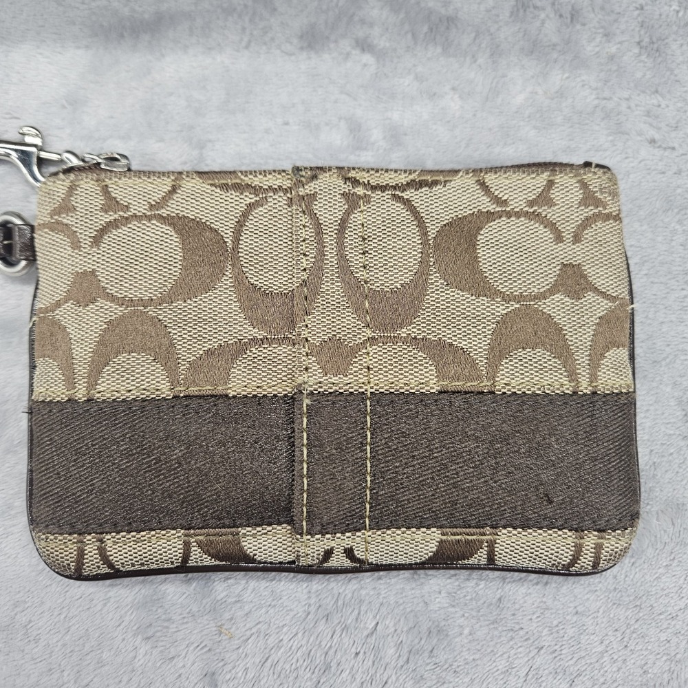 Coach Signature Tote Bag Bundle Brown Khaki Y2K Wristlet Glasses & Case 10124 - Picture 10 of 16